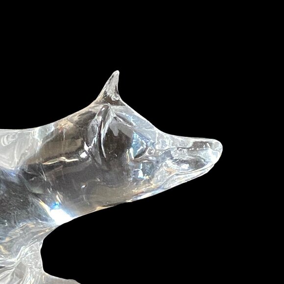 Cristal d'Arques Crystal Glass FOX Figurine Made in France 7.5" Vintage EUC - Picture 6 of 8